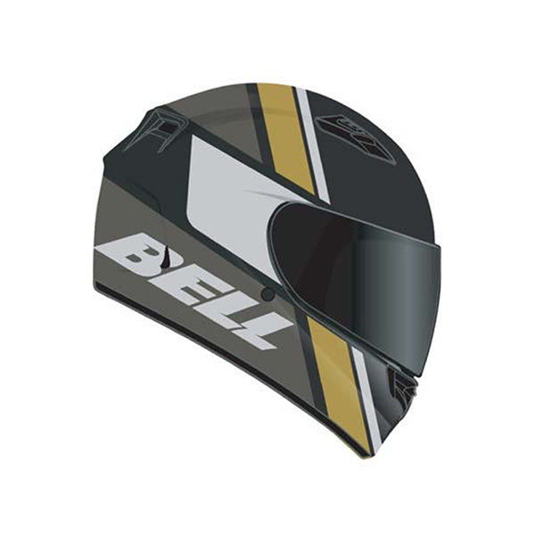 Casco Moto Calle Bell Qualifier Chasm Negro Dorado