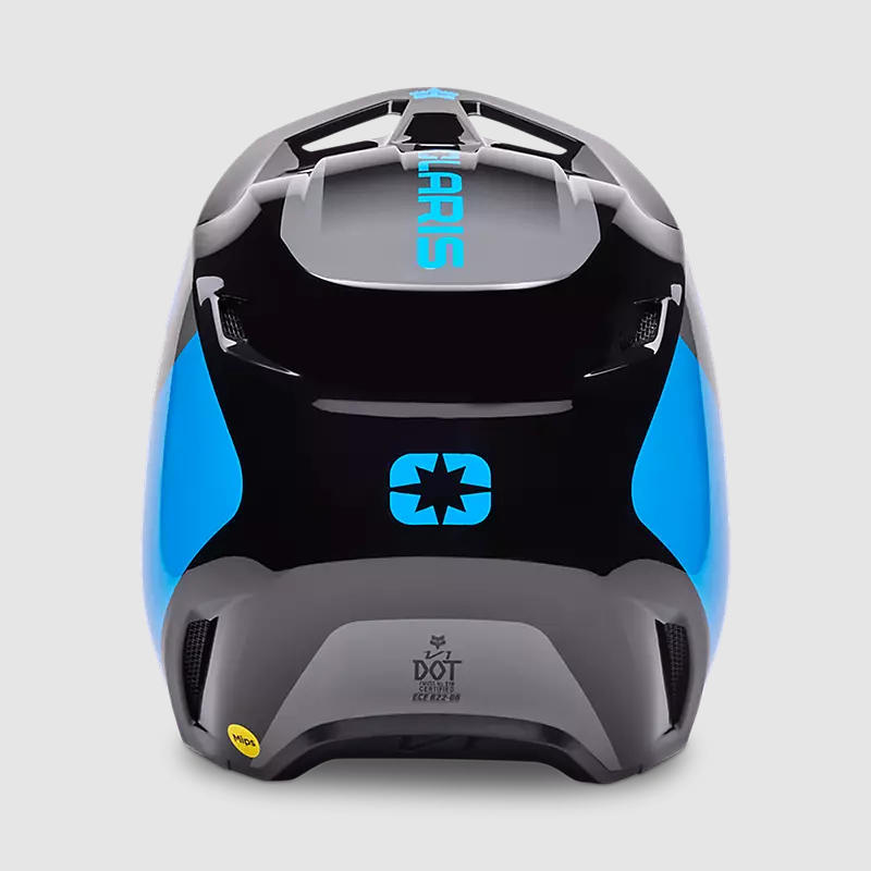 Casco Moto V1 Polaris Negro/Azul Fox