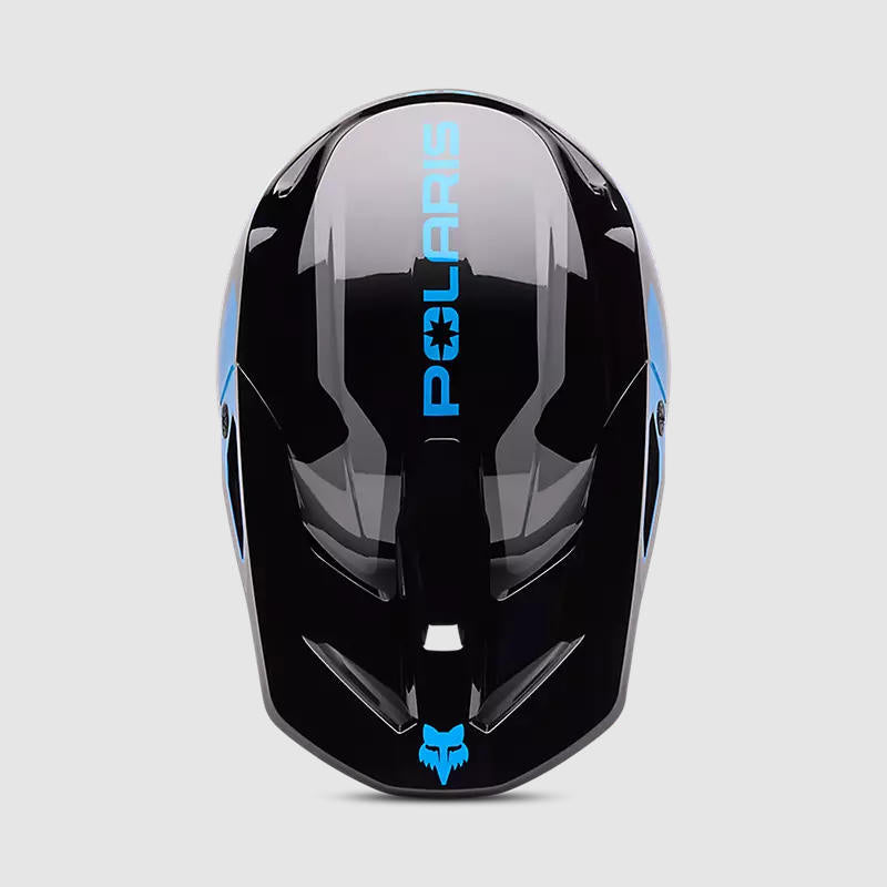 Casco Moto V1 Polaris Negro/Azul Fox