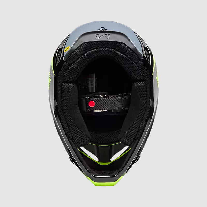 Casco Moto V1 Flow Negro/Amarillo Fox