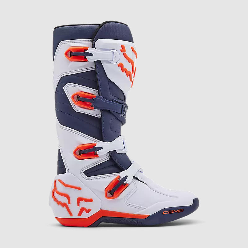 Botas Moto Comp Blanco/Morado Fox