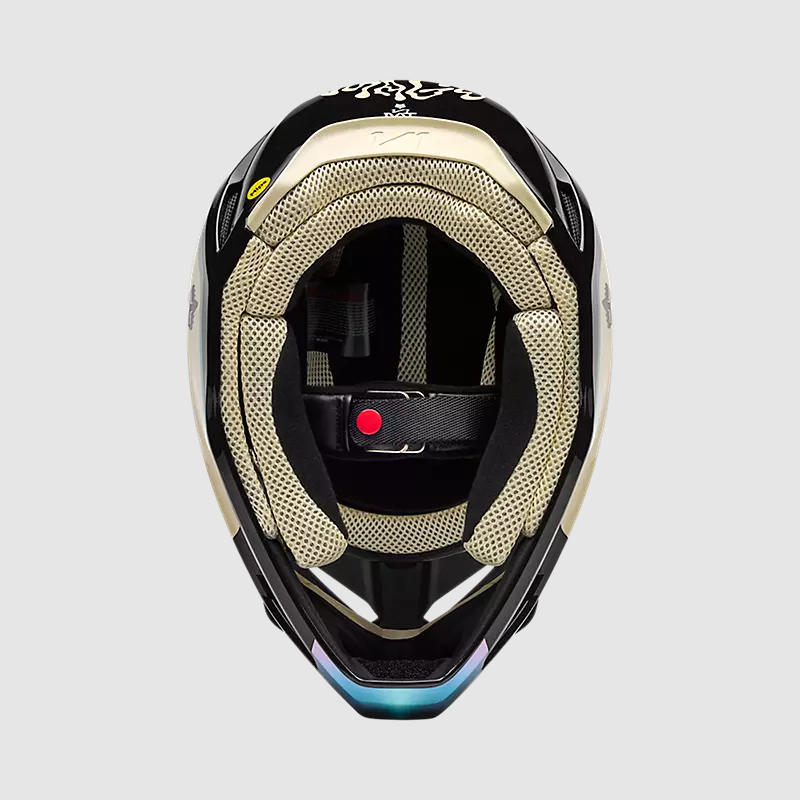 Casco Moto V1 Hello Future Negro/Cafe Fox