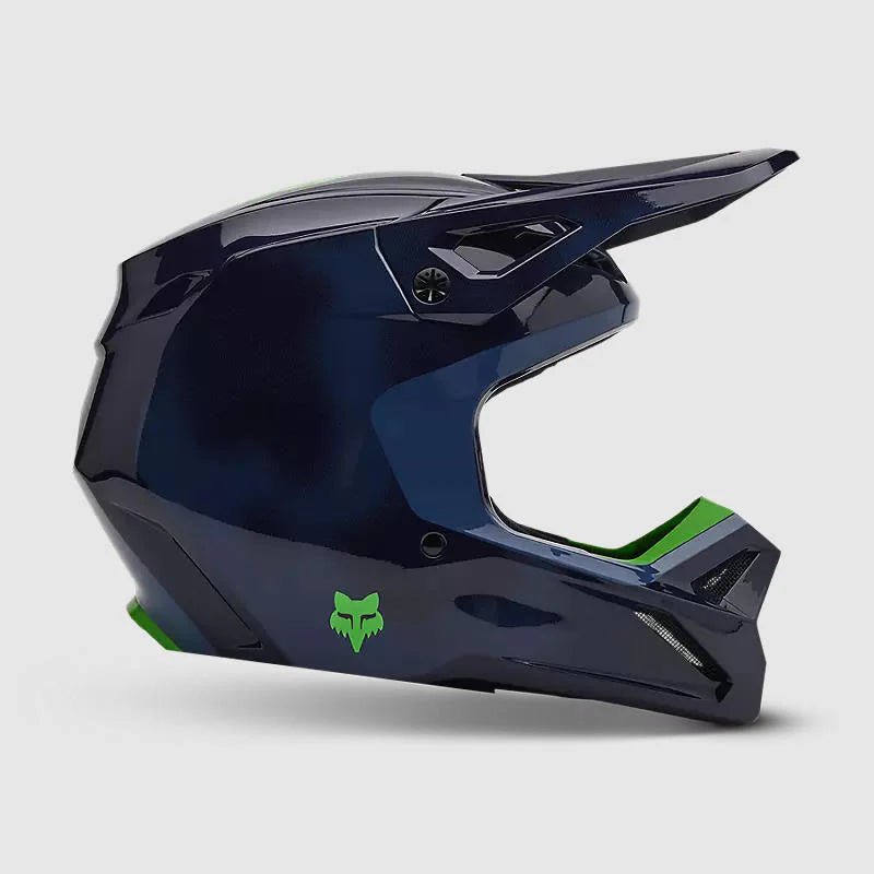 Casco Moto Niño Fox V1 Taunt Azul