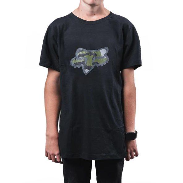 Polera Lifestyle Niño Predator SS Negro Fox