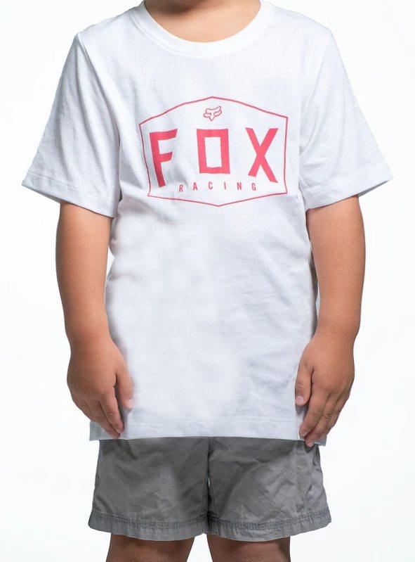 Polera Lifestyle Niño Crest Blanco Fox