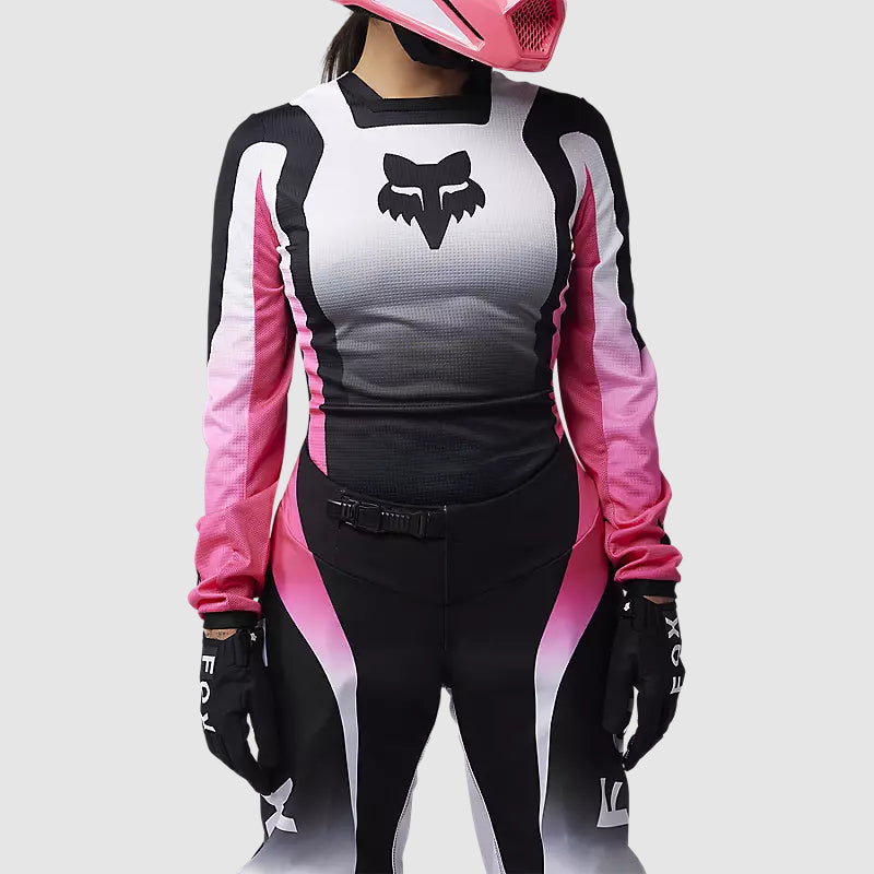 Polera Moto Mujer 180 Lean Negro/Rosado Fox
