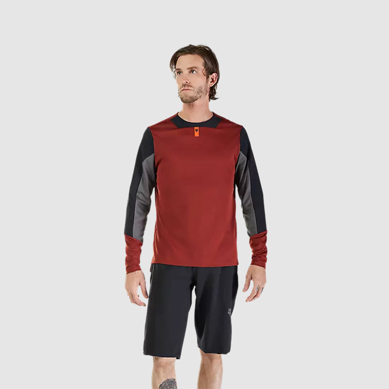 Polera Bicicleta Defend Manga Larga Marron Fox