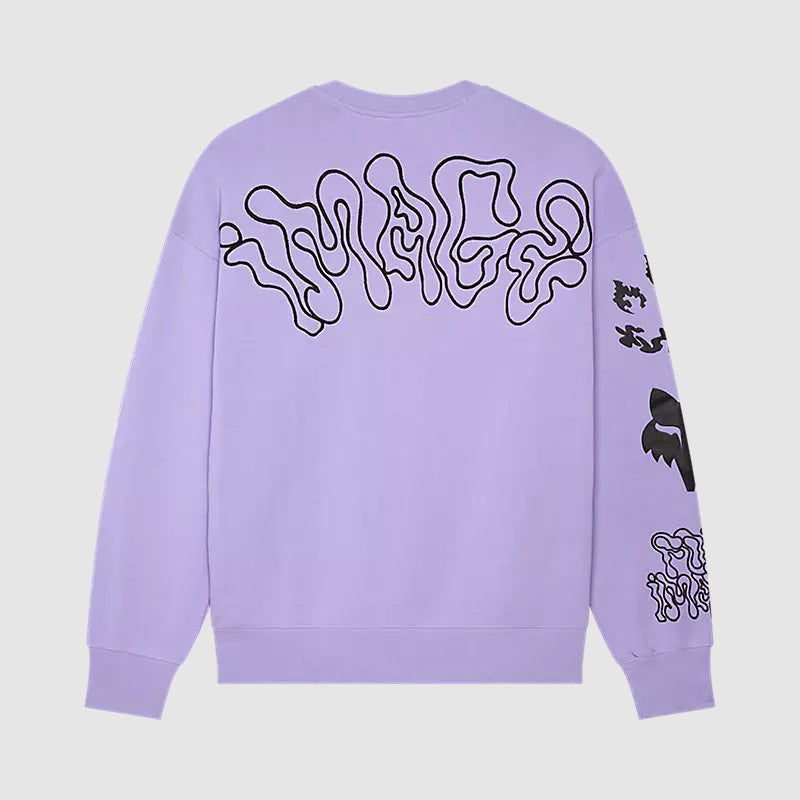 Poleron Lifestyle Crew Oversize Hello Future Oversize Morado Fox