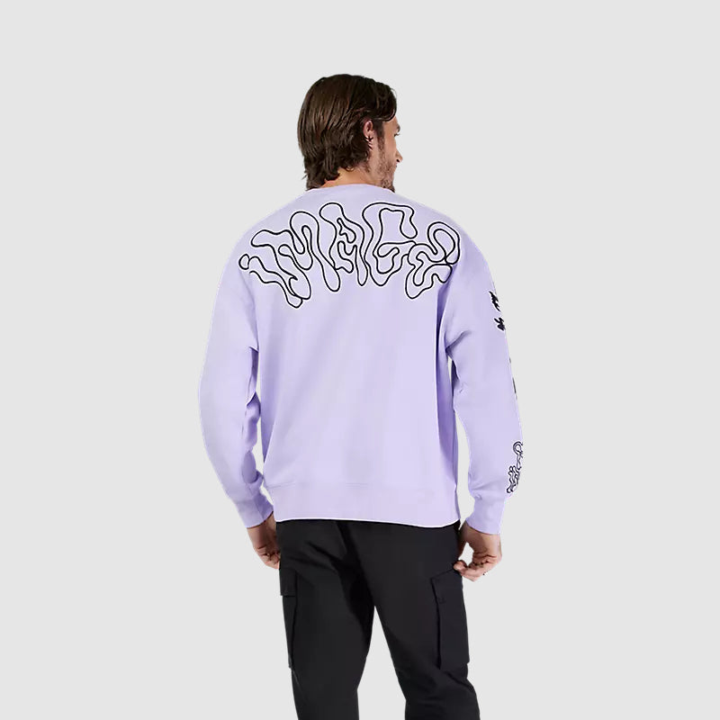 Poleron Lifestyle Crew Oversize Hello Future Oversize Morado Fox