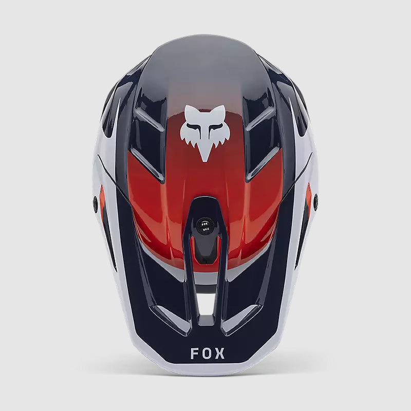 Casco Moto V3 Divider Azul/Blanco Fox