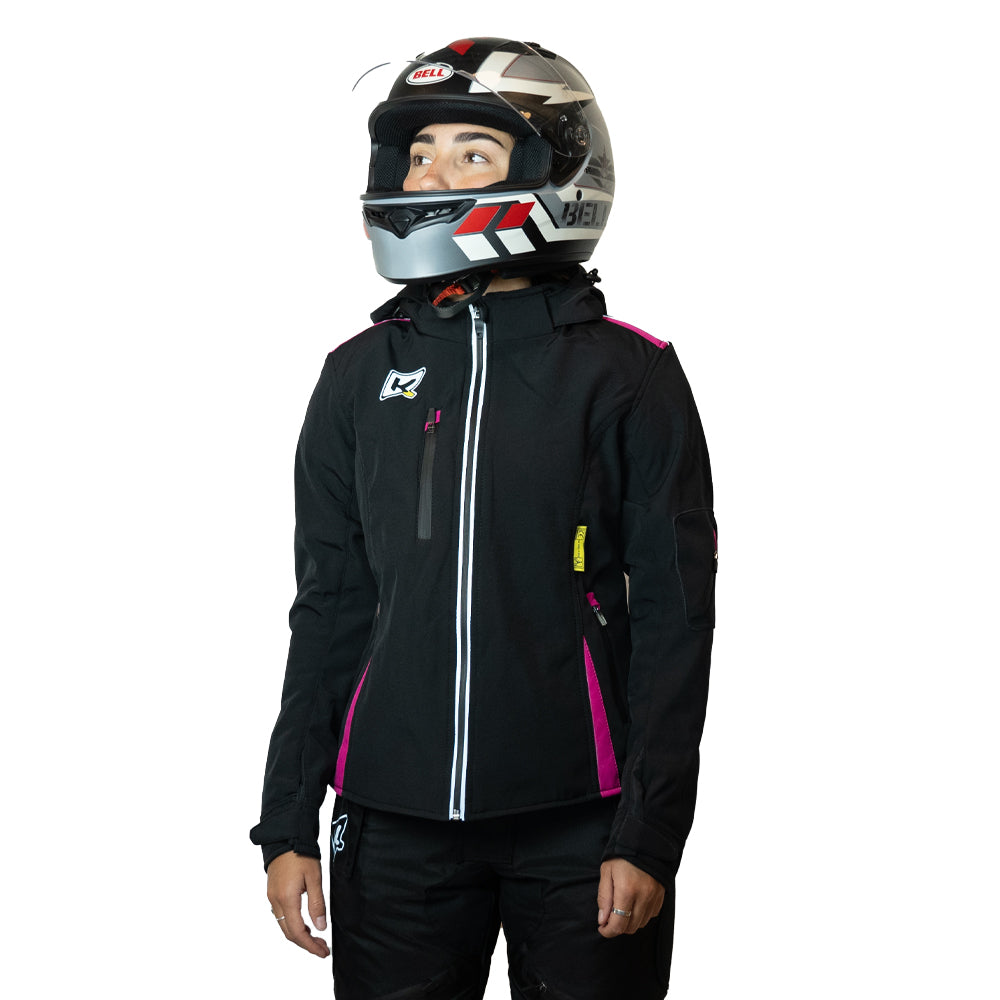 Chaqueta Moto Calle Mujer Pinky Negro/Rosado KMZ