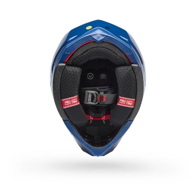 Casco Moto Bell Spherical Moto-10 Azul/Negro