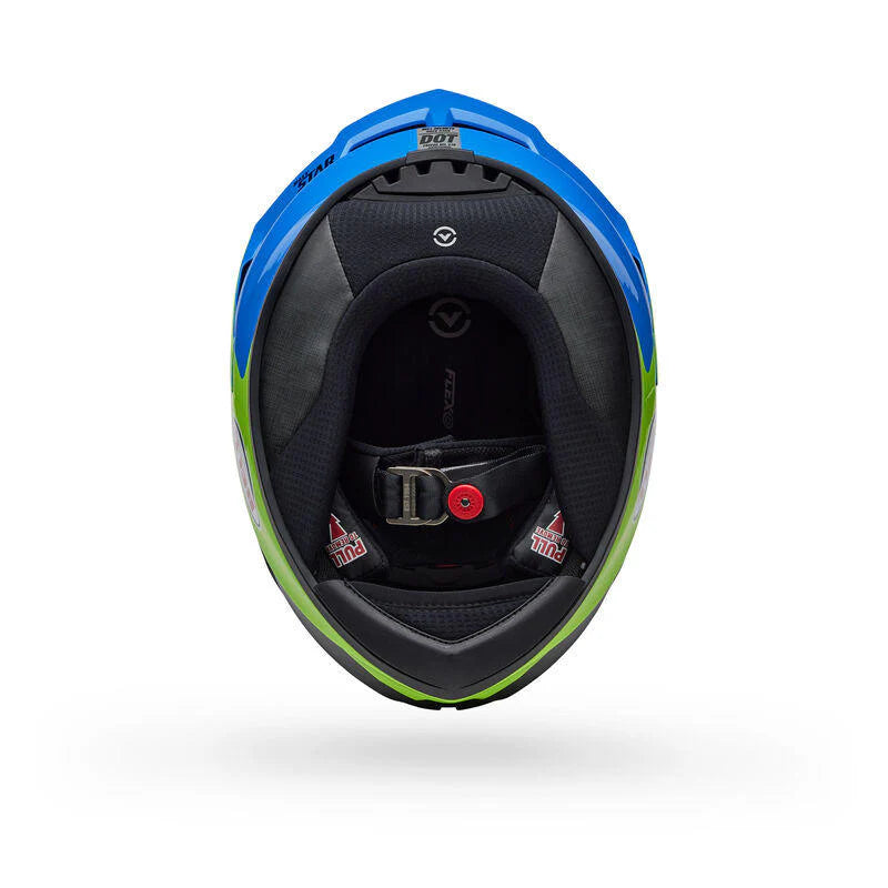 Casco Moto Bell Race Star DLX Flex Azul/Amarillo