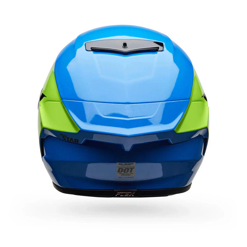 Casco Moto Bell Race Star DLX Flex Azul/Amarillo