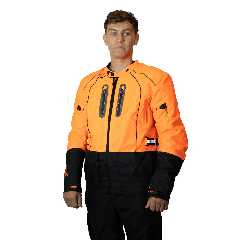 Chaqueta Moto Calle Savage Nomad Naranjo Kmz