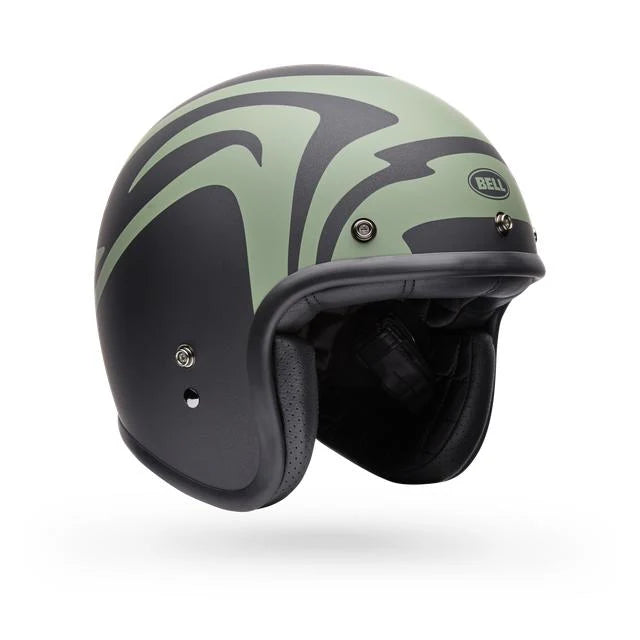 Casco Moto Bell Custom 500 Slap Negro/Verde