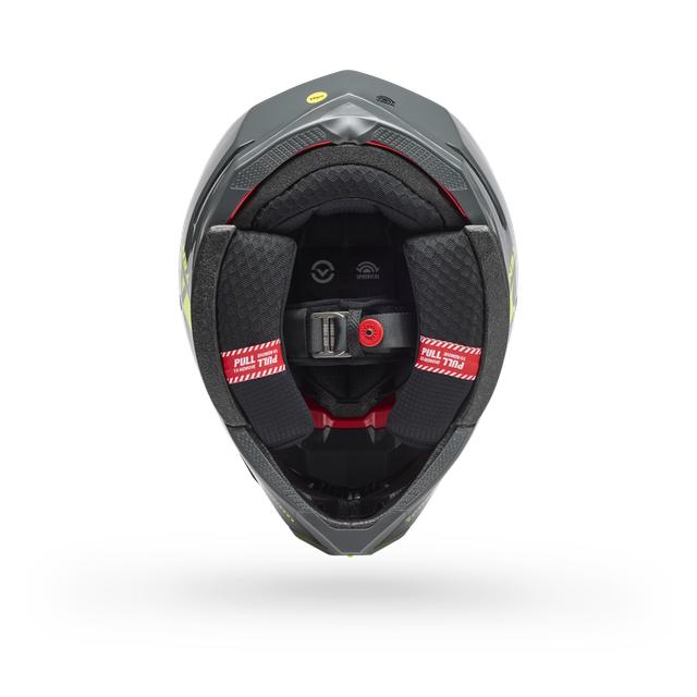 Casco Moto Bell Spherical Moto-10 Gris/Amarillo