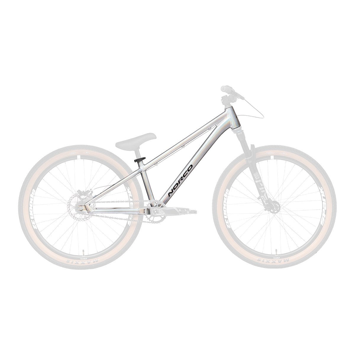Cuadro Bicicleta Rampage 2 Dirt Aro 26" Plata/Negro Norco