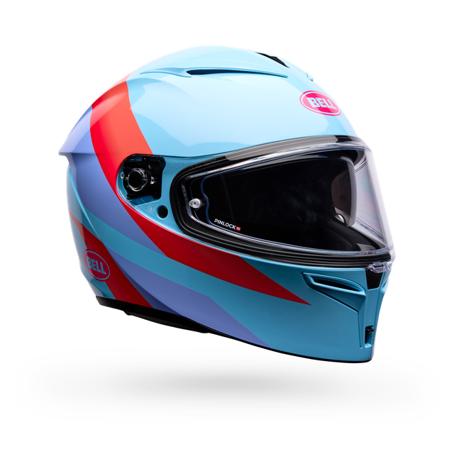 Casco Moto Calle Lithium Passion Azul Claro Certificado QR Bell