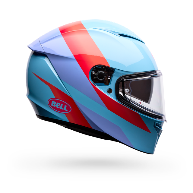 Casco Moto Calle Lithium Passion Azul Claro Certificado QR Bell