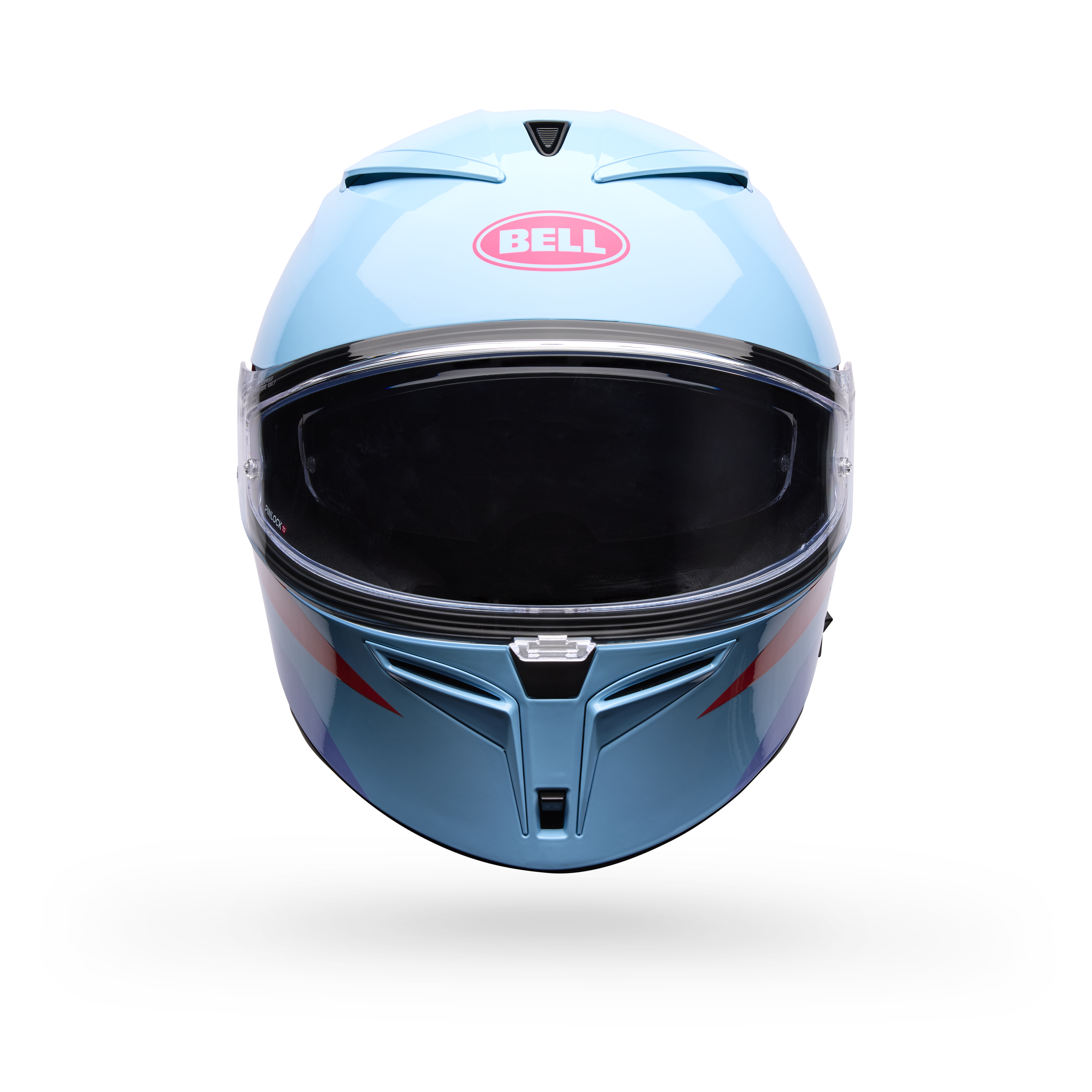 Casco Moto Calle Lithium Passion Azul Claro Certificado QR Bell