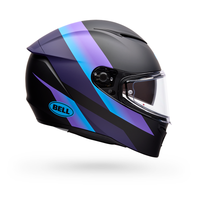 Casco Moto Calle Lithium Passion Negro/Azul Certificado QR Bell
