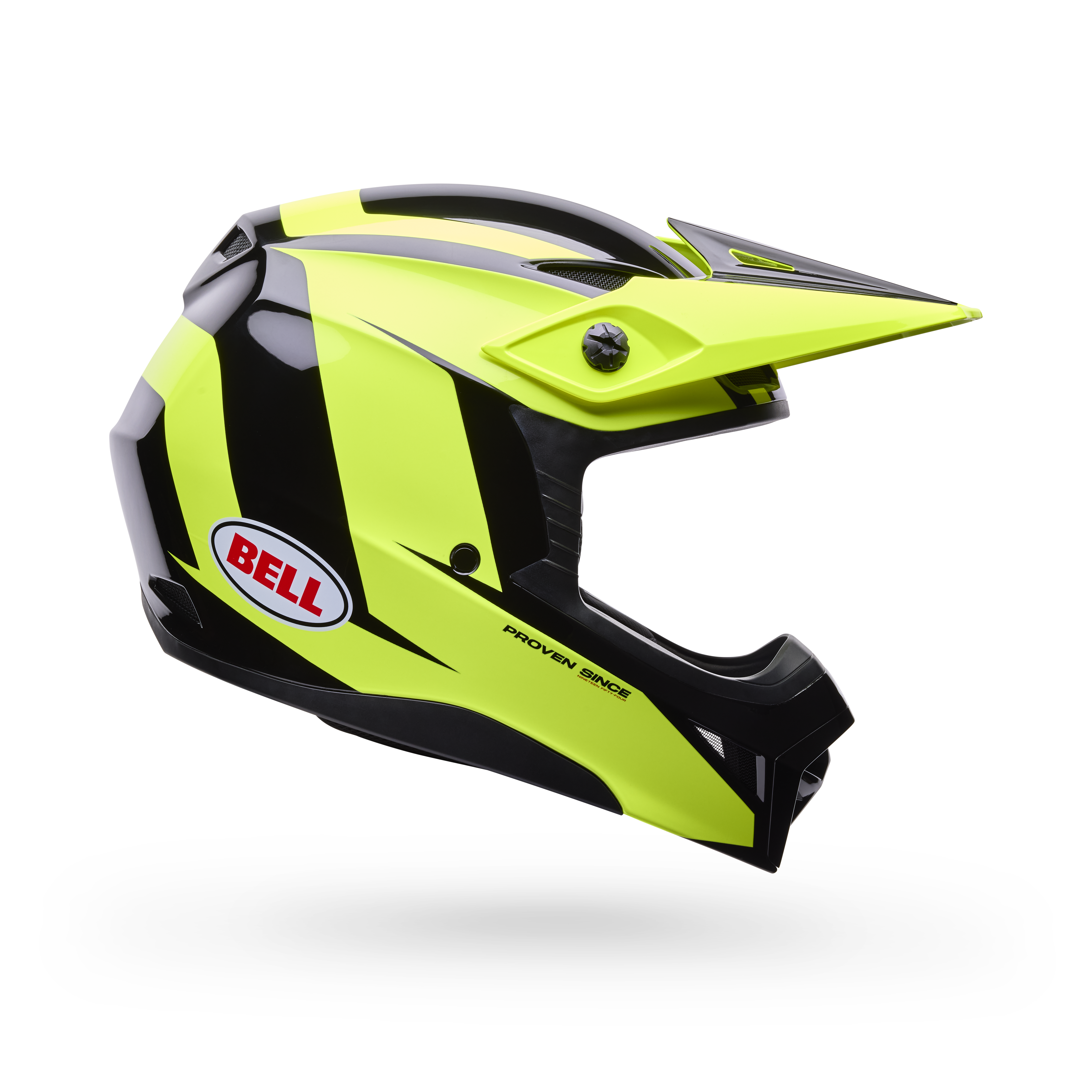 Casco Moto MX-10 Amarillo/Negro Certificado QR Bell