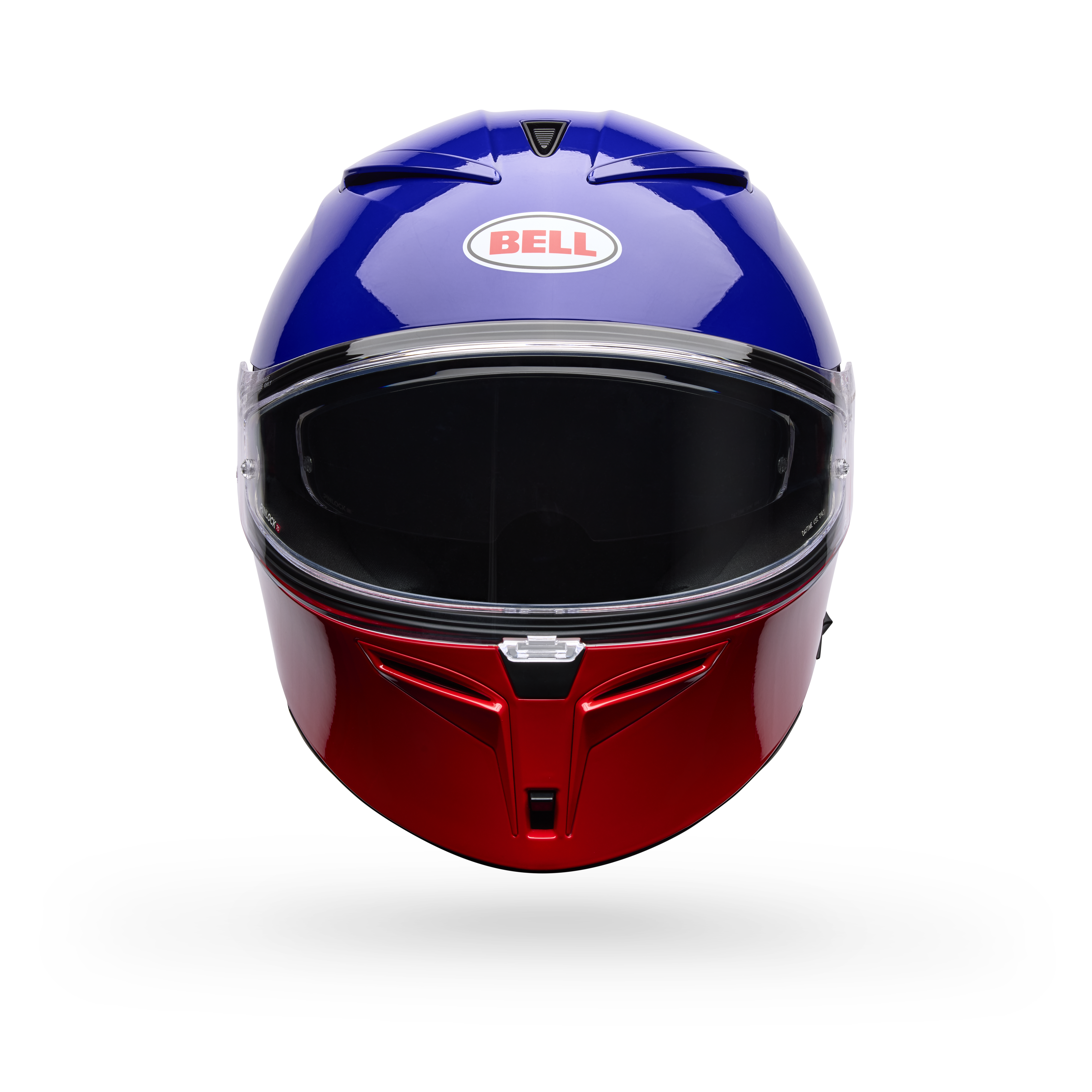 Casco Moto Calle Lithium Motion Azul/Naranjo Certificado QR Bell