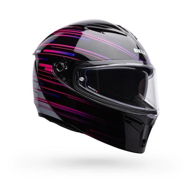 Casco Moto Calle Lithium Velo Negro/Blanco Certificado QR Bell