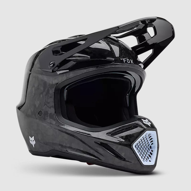 Casco Moto Fox V3 RS Carbon Solid Negro
