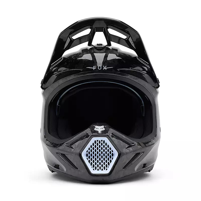 Casco Moto Fox V3 RS Carbon Solid Negro