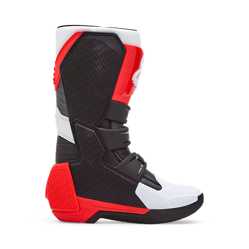 Botas Moto Niño Comp Rojo/Blanco Fox