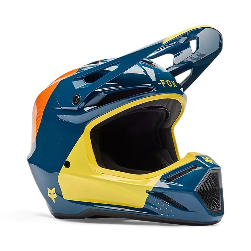 Casco Moto V3 Tine Azul Fox