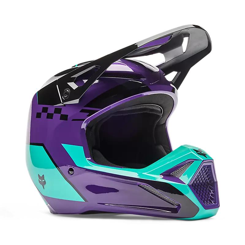 Casco Moto V1 Collect Morado Fox
