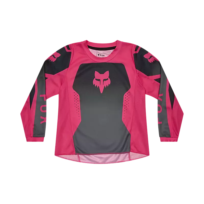 Polera Moto Niño 180 Shield Negro/Rosado Fox