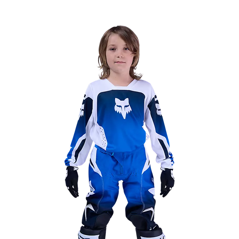 Polera Moto Niño 180 Shield Azul Fox