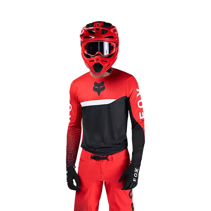 Polera Moto Flexair Fracture Rojo Fox