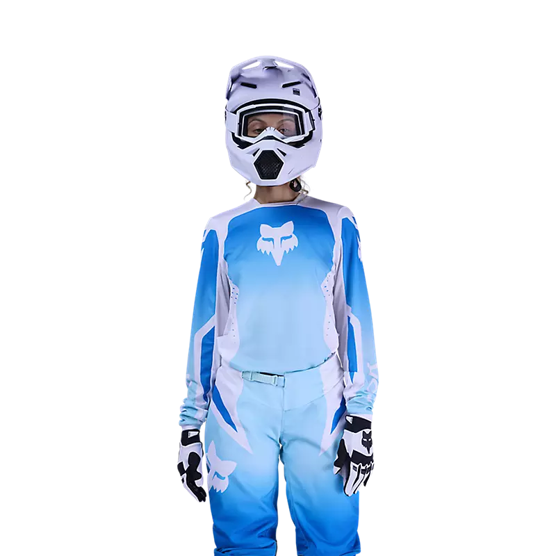 Polera Moto Mujer 180 Shield Azul/Blanco Fox