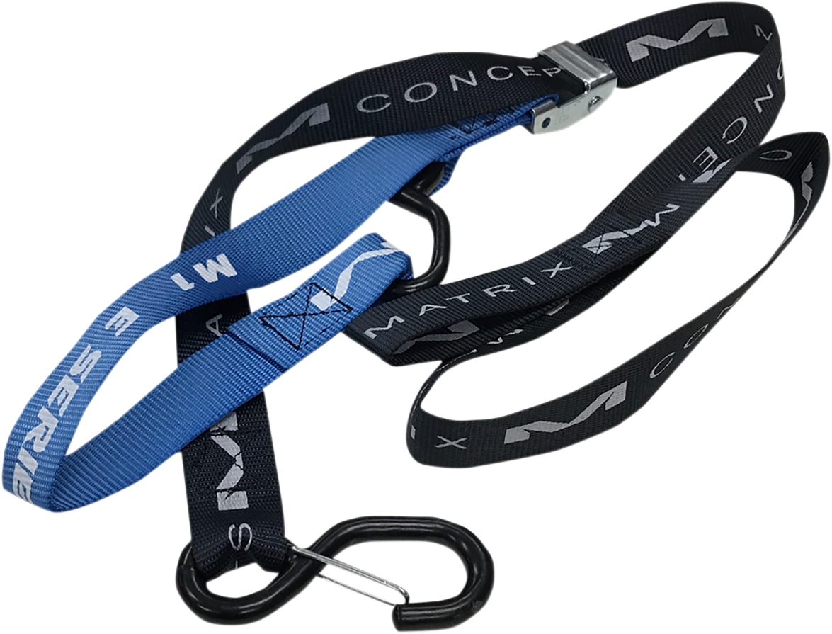 Correas Moto Tie Down 1" Negro/Azul Matrix Concepts