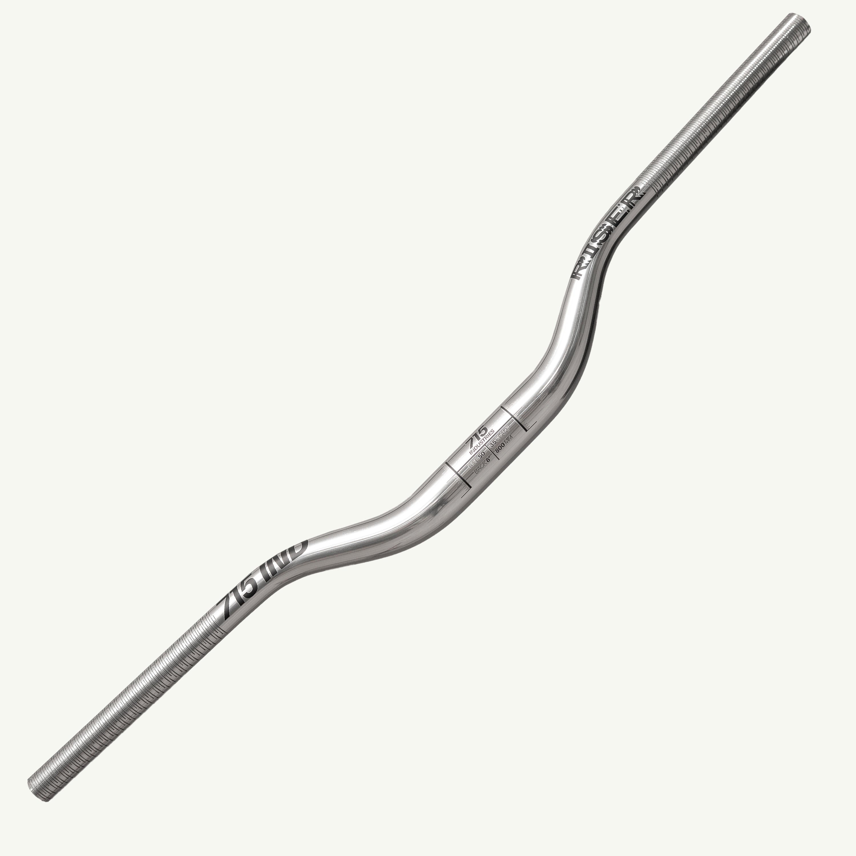 Manubrio Bicicleta 50mm Riser 35 Clamp Gris 715IND