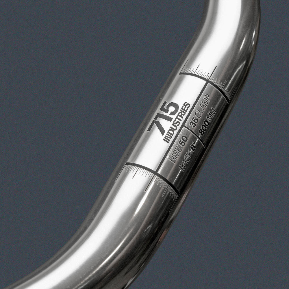 Manubrio Bicicleta 40mm Riser 35 Clamp Gris 715IND