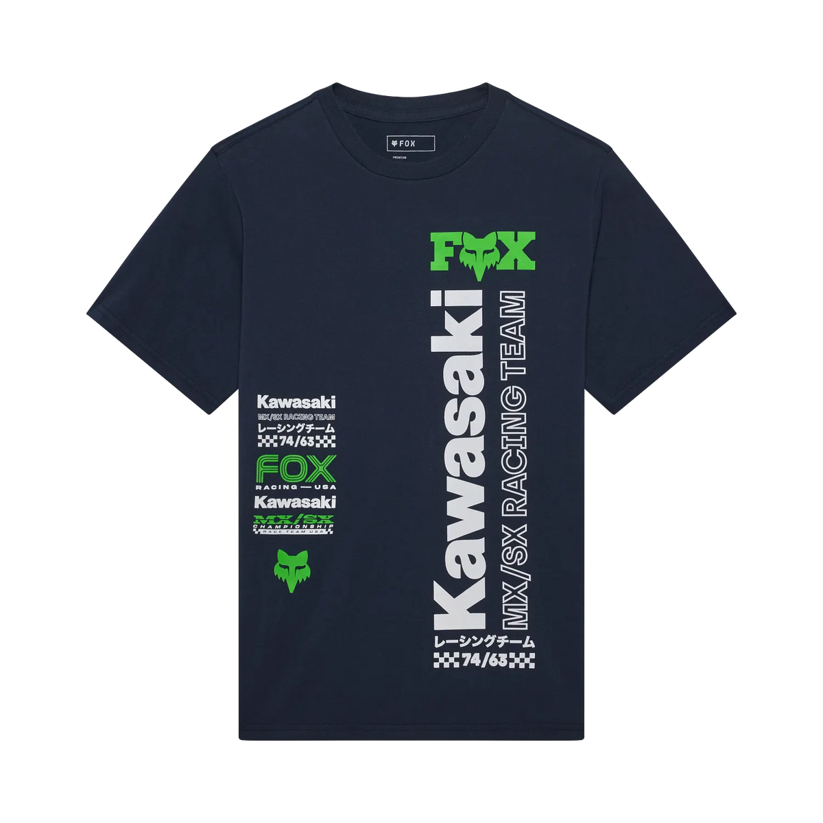 Polera Lifestyle Kawasaki 195 Original Azul Oscuro Fox