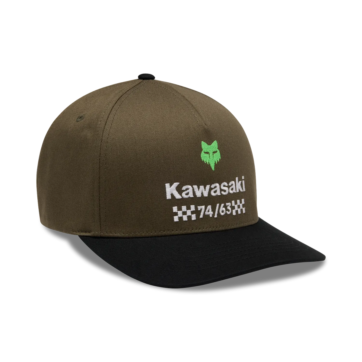 Gorro Jockey Lifestyle Kawasaki Flexfit Verde Fox
