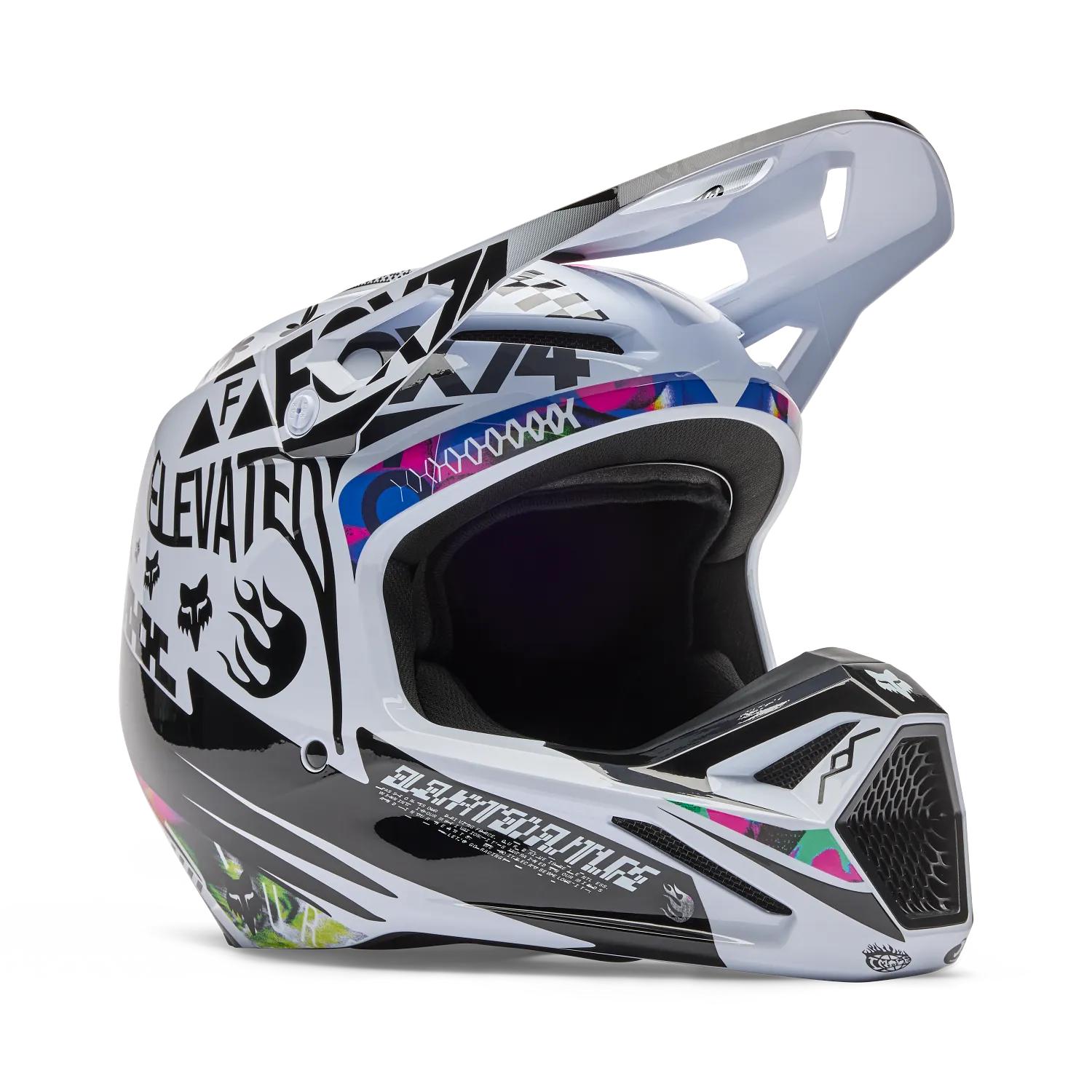 Casco Moto V1 Image Cosmo Blanco/Negro Fox