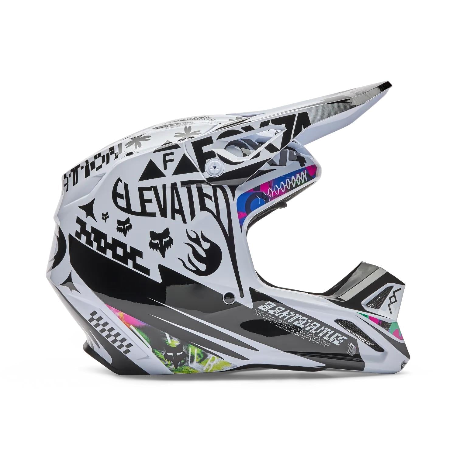 Casco Moto V1 Image Cosmo Blanco/Negro Fox
