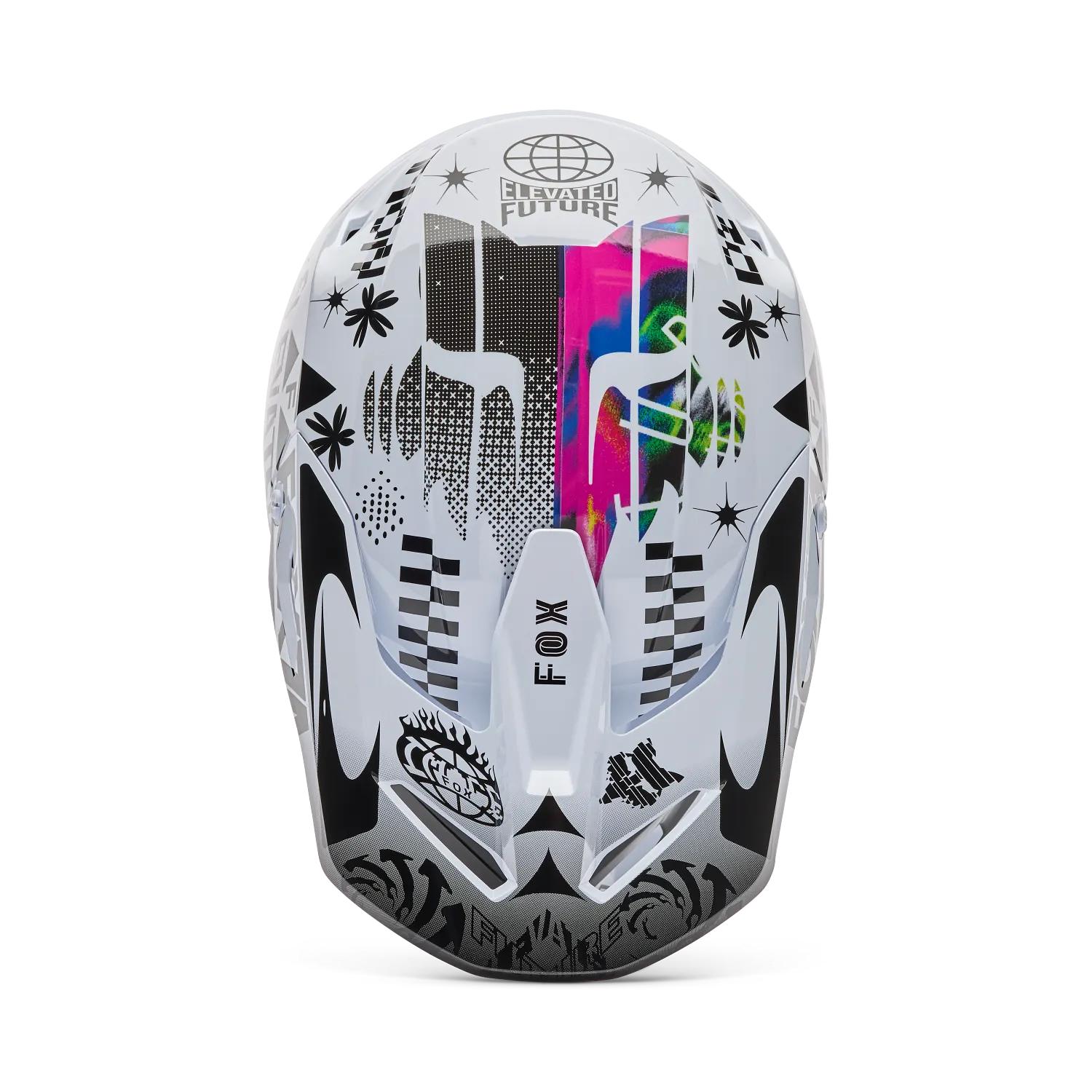 Casco Moto V1 Image Cosmo Blanco/Negro Fox