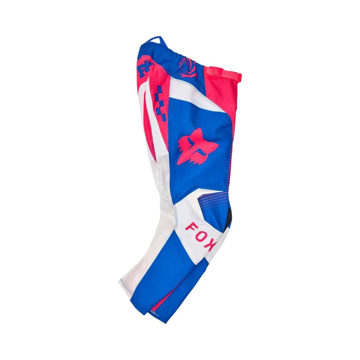 Pantalon Moto Niño 180 Collect Azul/Rosado Fox