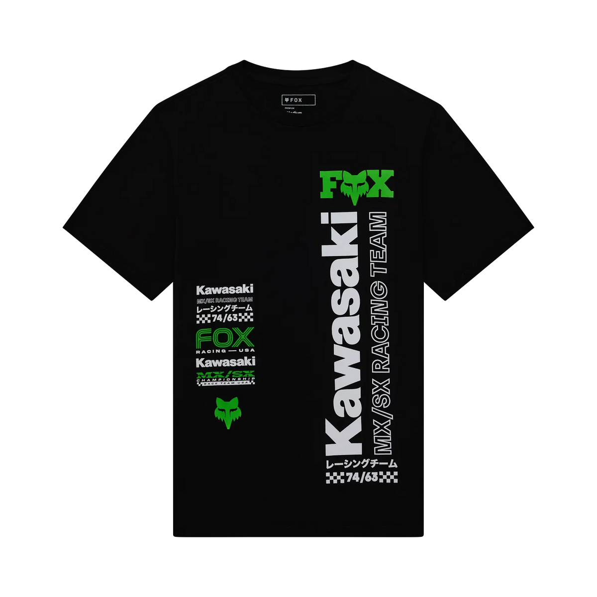 Polera Lifestyle Kawasaki 195 Original Negro Fox