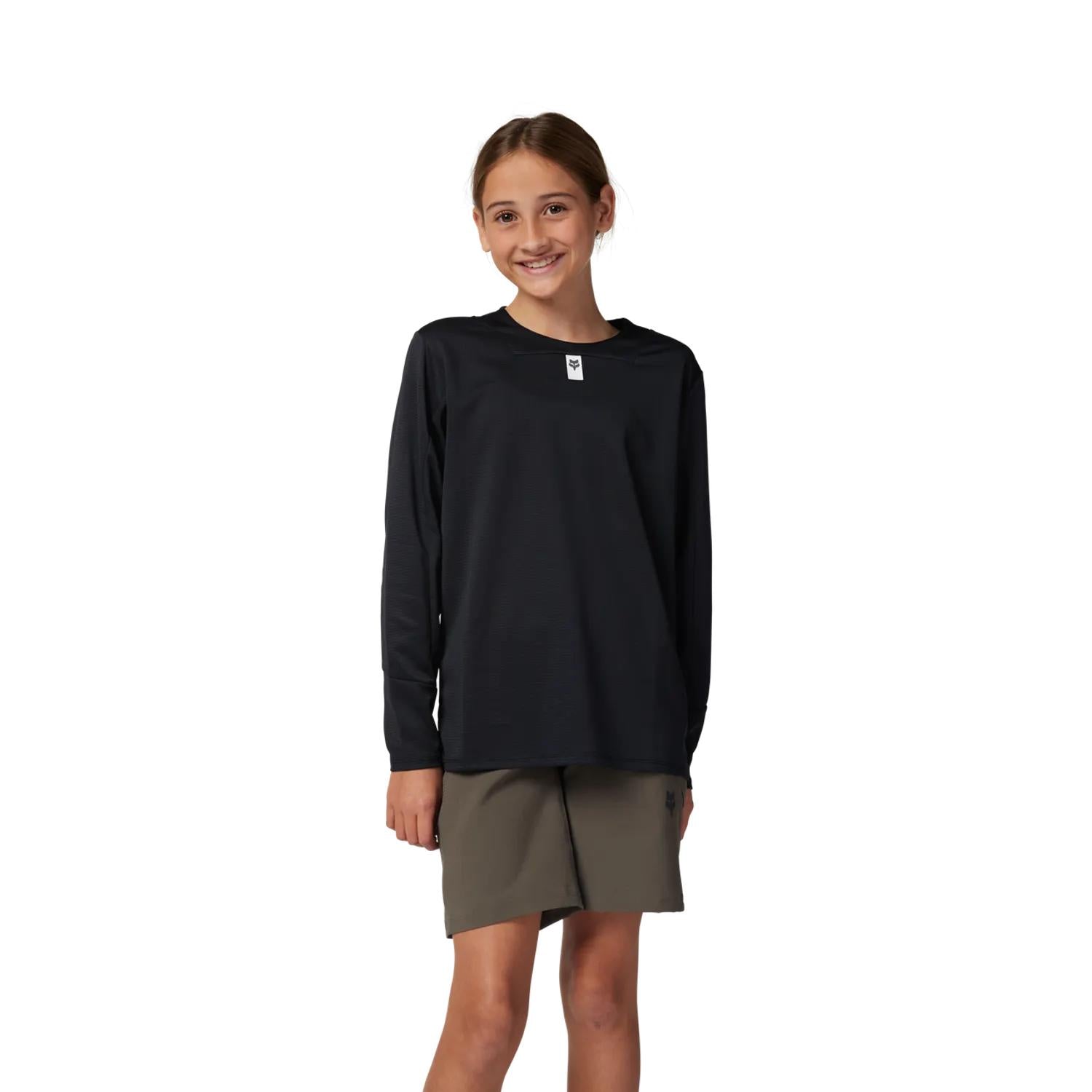 Polera Bicicleta Niño Defend Negro Fox