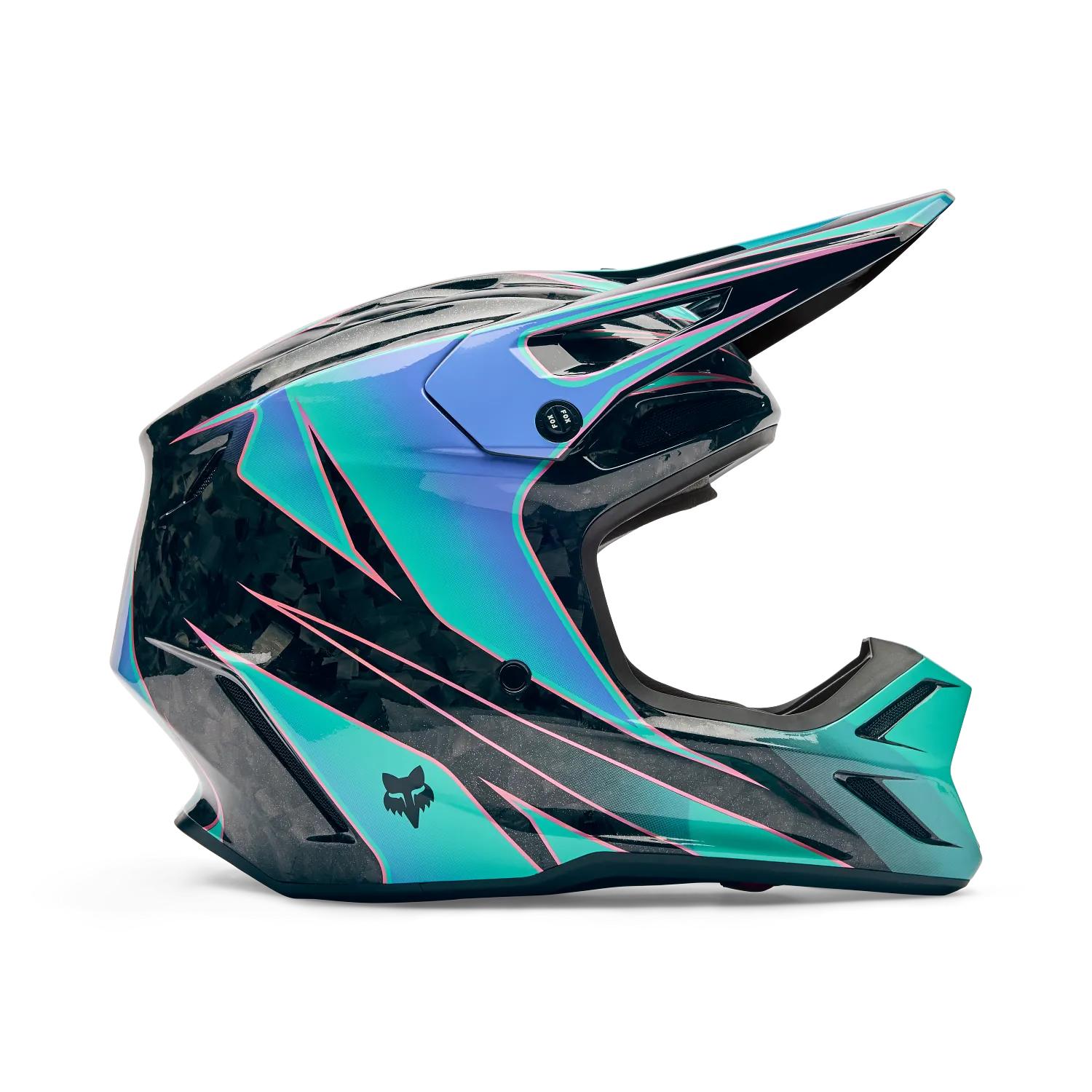 PREVENTA - Casco Moto V3 RS Canvas Azul/Negro Fox